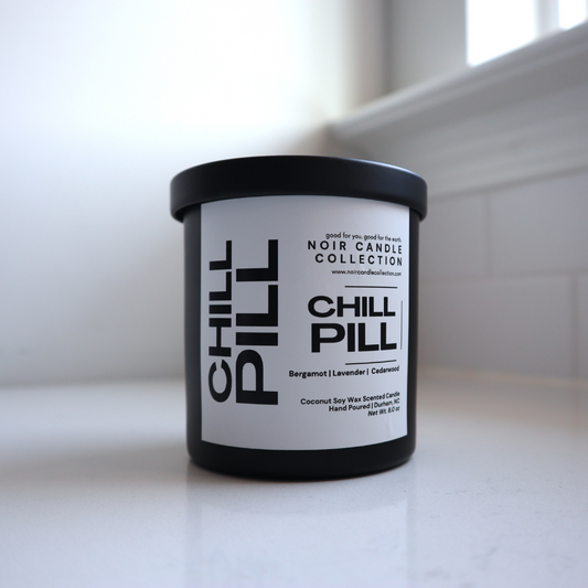 Chill Pill – Luxury Coconut Soy Candle | Noir Candle Collection
