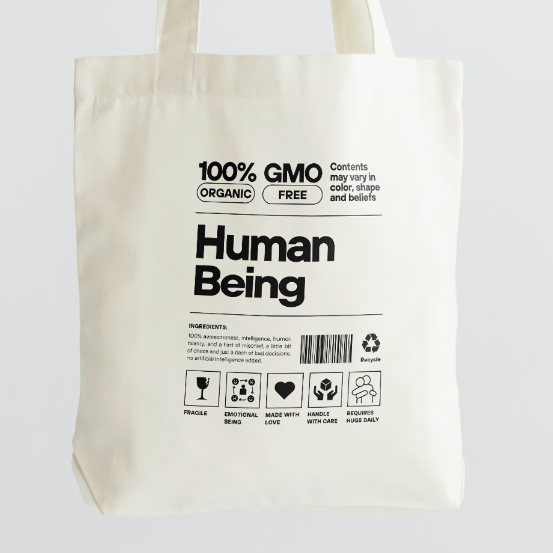 Tote Bag: 100% Human