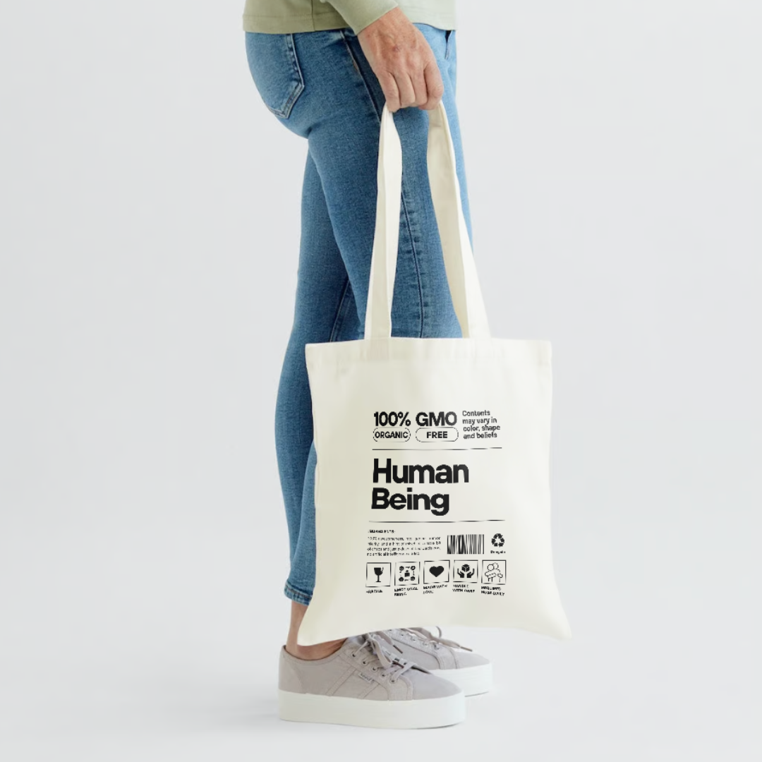 Tote Bag: 100% Human