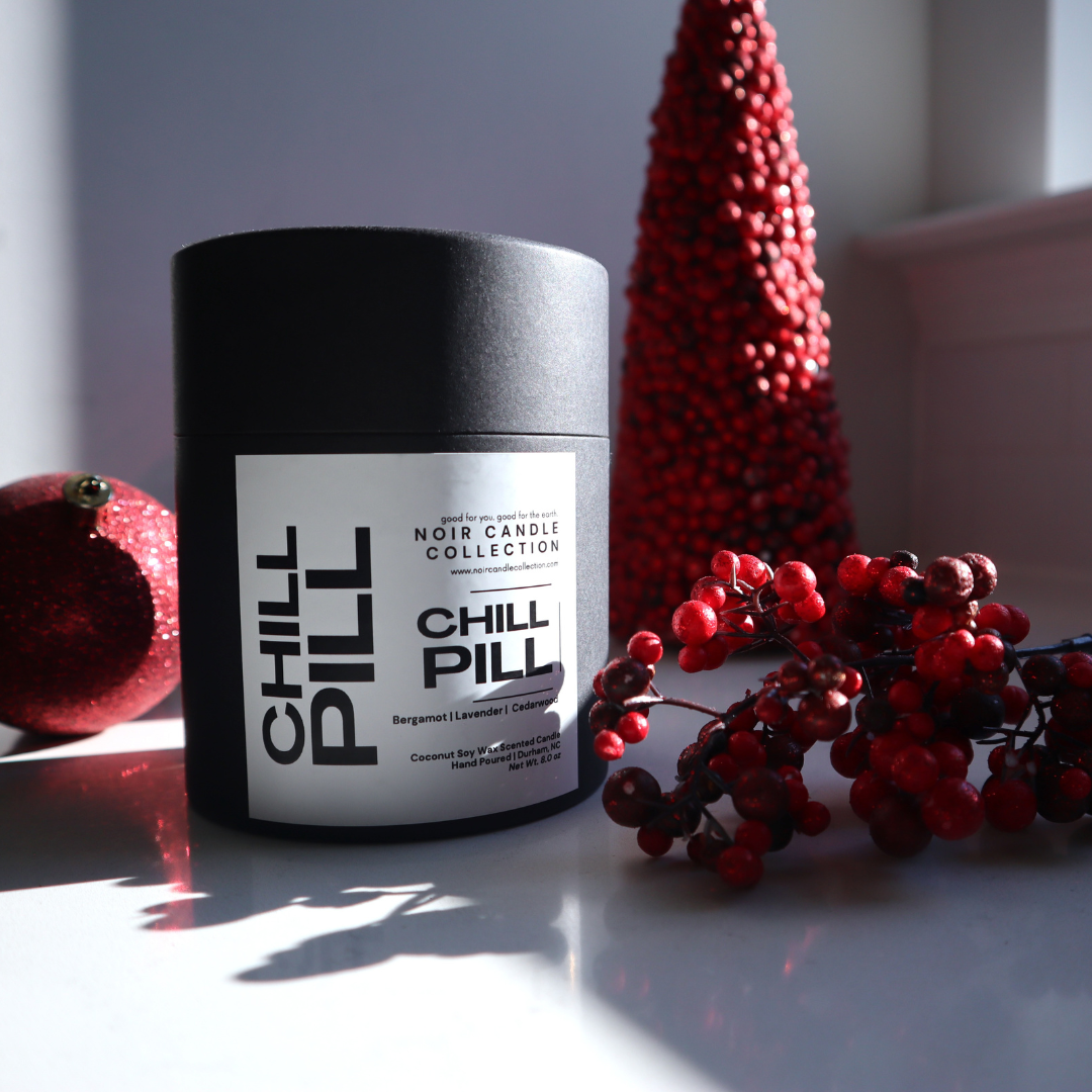 Chill Pill – Luxury Coconut Soy Candle | Noir Candle Collection
