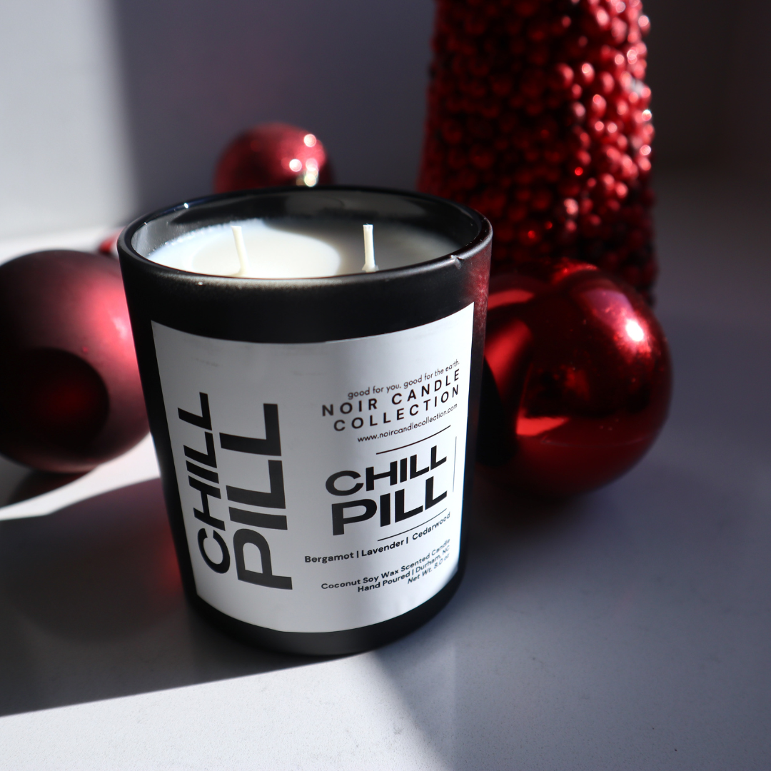 Chill Pill – Luxury Coconut Soy Candle | Noir Candle Collection