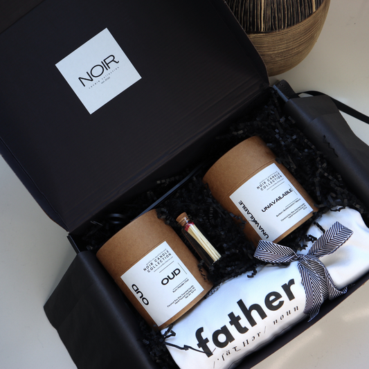 Giftbox: Luxe Gift Box for Him (Oud & Unavailable Candle)